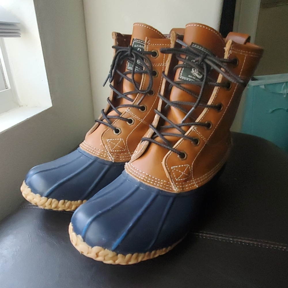 Bass leather rubber boots